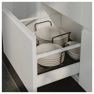 UPPDATERA, Подставка для тарелок, антрацит, 15-23 см