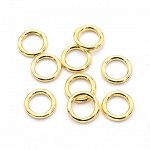 Кольцо цельнозаливное 7*1мм, золотистое 2грамма (15шт).
