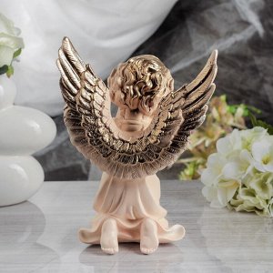 Статуэтка "Ангел с крыльями". бежевая. 28 см