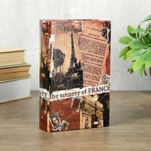 Сейф-книга дерево кожзам "Париж. Газеты" 17х11х5 см   4070223