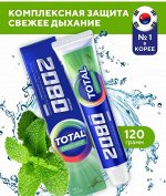 Корейская Зубная паста 2080, Зелёная мята и чай GREEN MINT, комплексный уход против кариеса и заболеваний десен, 120 г