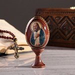 Сувенир Яйцо на подставке икона &quot;Серафим Саровский&quot;
