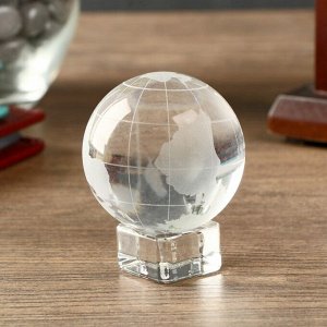 Фигурка стекло «Глобус на подставке», 6.2x5x5 см