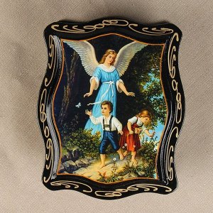 Шкатулка «Ангелы», 10,5?13 см, лаковая миниатюра, микс