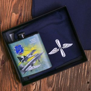 Набор "ВВС", фляжка 210 мл, майка р. XL(52)
