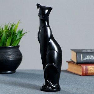 Фигура "Кошка Грация" чёрная, 6х7х23см