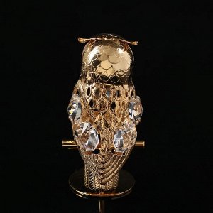 Сувенир «Филин», 4*4*7,5 см, с кристаллами Сваровски