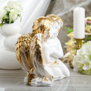 Статуэтка "Пара ангелов" 27 см, белая