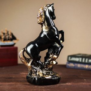 Сувенир "Конь на дыбах" чёрный. 38 см. микс