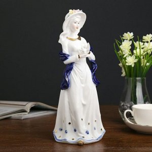 СИМА-ЛЕНД Сувенир керамика &quot;Девушка с голубем в руках&quot; кобальт 31х10,5х12 см