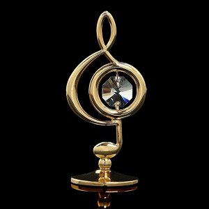 Сувенир «Скрипичный ключ», 3х3,6х7,8 см, с кристаллами Сваровски