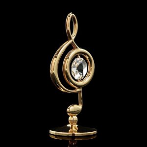 Сувенир «Скрипичный ключ», 3х3,6х7,8 см, с кристаллами Сваровски