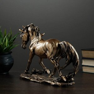 Фигура "Лошадь" темное золото 22х8х18см