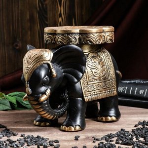 Статуэтка-подставка "Слон", большой, чёрный, 29 х 25 см