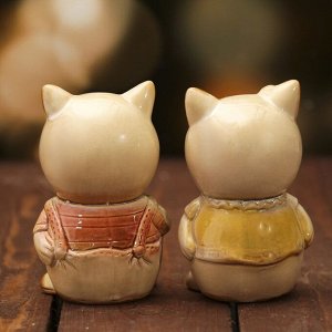 Сувенир керамика "Котятки" набор 2 шт 9,5х6х4,5 см