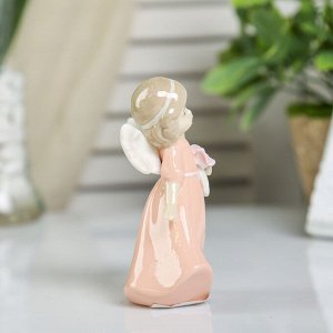 Сувенир керамика "Ангел-девочка в цветном платье с букетом" МИКС 11х6х4 см