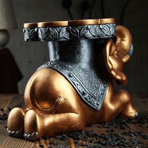 Подставка напольная "Индийский слон" 26,5 см, бронза