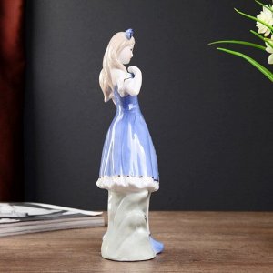Сувенир керамика "Девушка в голубом платье " 23х9.5х6.5 см