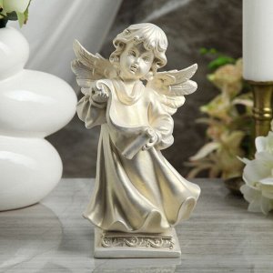 Статуэтка "Ангел с пергаментом". бежевый цвет. 23 см