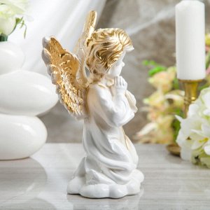 Статуэтка "Ангел с крыльями", белая, 28 см
