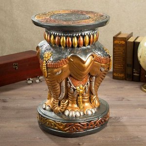 Подставка декоративная "Индийский слон", 43 см, бронза