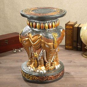 Подставка декоративная "Индийский слон", 43 см, бронза