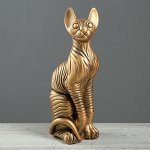 Сувенир &quot;Кошка&quot;, золотистый цвет, 38 см