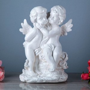 Статуэтка "Пара ангелов" белая, 36 см