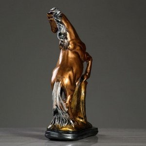 Сувенир "Конь на дыбах" 29 см. бронза. микс
