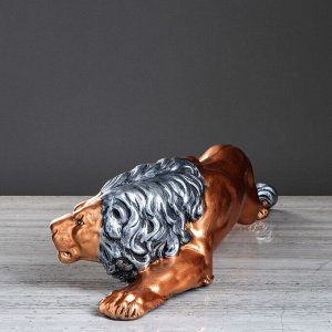 Статуэтка "Лев", цвет бронзовый, 56х16х16 см