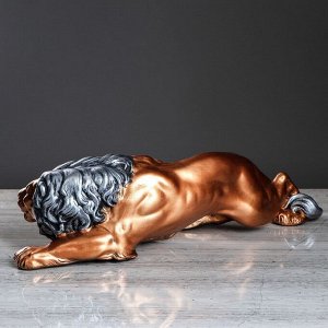 Статуэтка "Лев", цвет бронзовый, 56х16х16 см