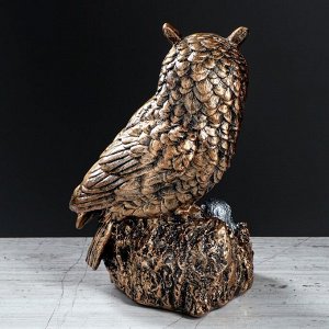 Статуэтка "Сова с совятами в гнезде", бронзовая, 25 см