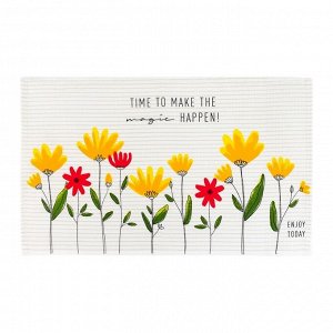Набор полотенец кухонных «Доляна» Happiness looks, 35x60 см - 2 шт., хлопок 100%