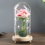 Ночник &quot;Розовая роза&quot; LED 3ААА 10х10х20 см