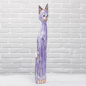 Сувенир дерево "Фиолетовая кошка" 15х5.5х80 см