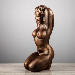 Статуэтка "Дама", бронза, керамика, 38 см