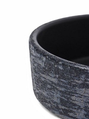 Горшок - бонсайница «Сиде», для кактусов и суккулентов, 1 л, d=18 см, h=6.5 см, керамика, с поддоном, пепельный