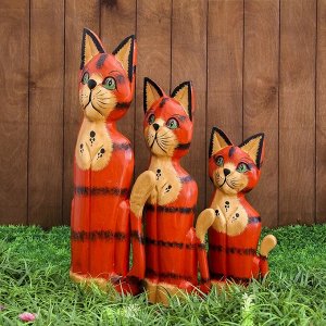 Набор сувенирный "Рыжие кошки с красивыми глазами"(40.50.60) 28х10х60 см
