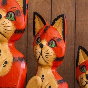 Набор сувенирный "Рыжие кошки с красивыми глазами"(40.50.60) 28х10х60 см
