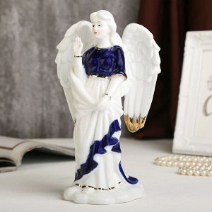 Сувенир керамика "Девушка-ангел" кобальт 20х8х10,5 см