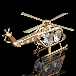 Сувенир «Вертолет», 10?5?4 см, с кристаллами