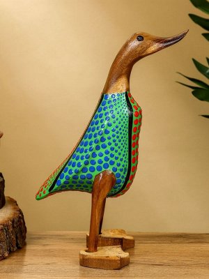 Сувенир «Утка в купальнике в точечку», 13x12x23 см, дерево