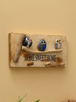 Вешалка HOME SWEET HOME, 30x6x15 см, дерево албезия