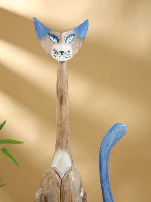 Сувенир "Коварный кот" дерево 27х8х100 см