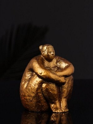 Фигурка гипс «Дама», 9x8x8 см, под бронзу