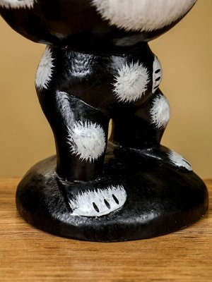 Сувенир «Кот рыбак», 10x10x16 см, дерево, чёрно-белый