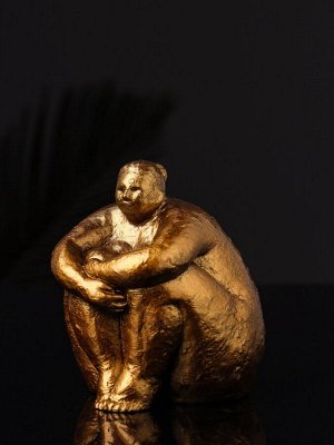Фигурка гипс «Дама», 9x8x8 см, под бронзу