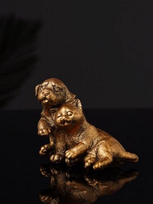 Набор фигурок «Гости, кошка и собака», 2 шт., 7 см, бронза