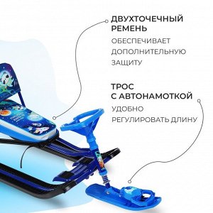 Снегокат «Тимка спорт 4-1», ТС4-1М/К, со спинкой и ремнём безопасности