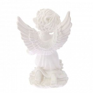 Светящаяся фигура "Ангел с чашей цветов" 15х15х32см